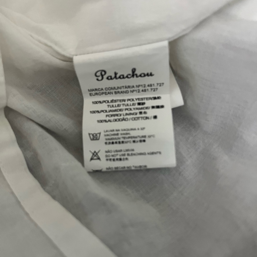 Charming White Textured Kids Dress - Picture 4 of 9